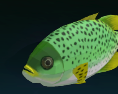 Ink-Green Spotted Fish
